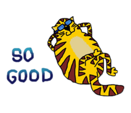 Cat around the clock. sticker #7112945