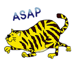 Cat around the clock. sticker #7112946