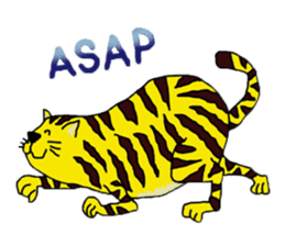 Cat around the clock. sticker #7112946