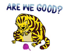 Cat around the clock. sticker #7112947