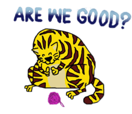 Cat around the clock. sticker #7112947