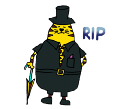 Cat around the clock. sticker #7112951