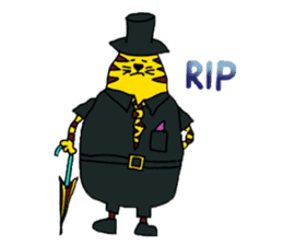 Cat around the clock. sticker #7112951