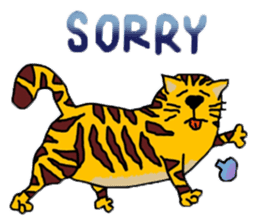 Cat around the clock. sticker #7112954