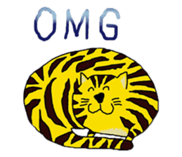 Cat around the clock. sticker #7112957