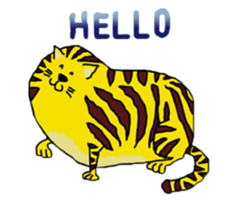 Cat around the clock. sticker #7112958