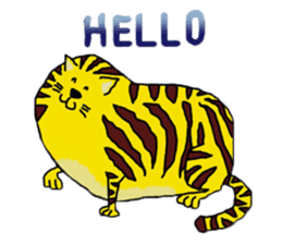 Cat around the clock. sticker #7112958