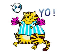 Cat around the clock. sticker #7112961