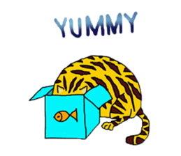 Cat around the clock. sticker #7112967