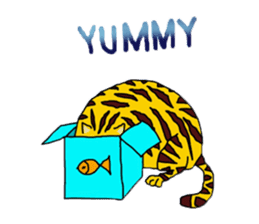 Cat around the clock. sticker #7112967