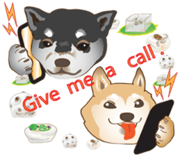 Japanese confectionery and Shiba Inu. sticker #7114162