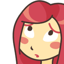 Sweet pink girl sticker #7114259
