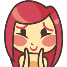 Sweet pink girl sticker #7114269