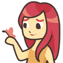 Sweet pink girl sticker #7114273