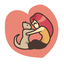 Sweet pink girl sticker #7114277
