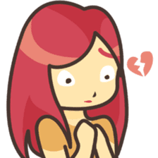 Sweet pink girl sticker #7114279