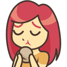 Sweet pink girl sticker #7114283