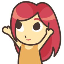 Sweet pink girl sticker #7114286