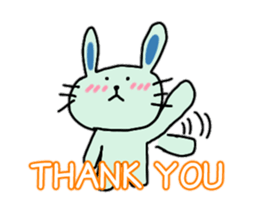 Blue rabbit Johnny sticker #7114408