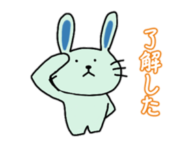Blue rabbit Johnny sticker #7114409