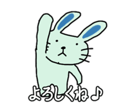 Blue rabbit Johnny sticker #7114410