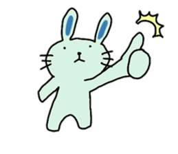 Blue rabbit Johnny sticker #7114411