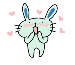 Blue rabbit Johnny sticker #7114412