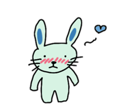 Blue rabbit Johnny sticker #7114413