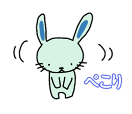 Blue rabbit Johnny sticker #7114414