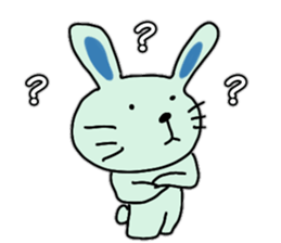Blue rabbit Johnny sticker #7114416