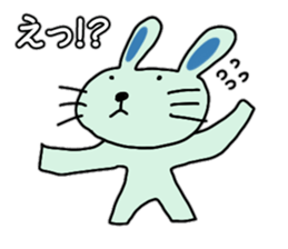 Blue rabbit Johnny sticker #7114418