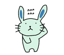 Blue rabbit Johnny sticker #7114426
