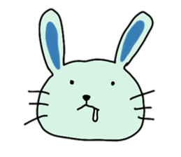 Blue rabbit Johnny sticker #7114432