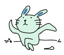 Blue rabbit Johnny sticker #7114436