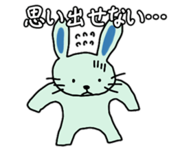 Blue rabbit Johnny sticker #7114441