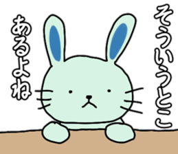 Blue rabbit Johnny sticker #7114444