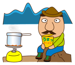 Handsome Man climbing! sticker #7115594