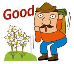 Handsome Man climbing! sticker #7115629