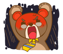 Mad bear & funny kids sticker #7116952