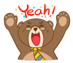 Mad bear & funny kids sticker #7116954