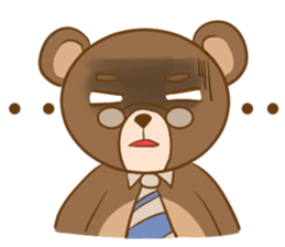 Mad bear & funny kids sticker #7116958