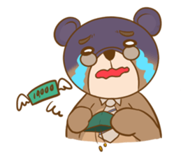 Mad bear & funny kids sticker #7116986