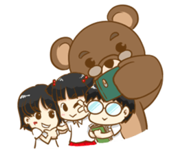 Mad bear & funny kids sticker #7116990