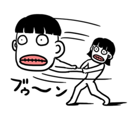 The silent fight between a couple sticker #7117680