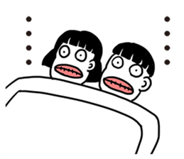 The silent fight between a couple sticker #7117693