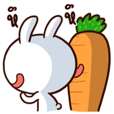 Moose the rabbit & Babe Carrot 2 sticker #7117779