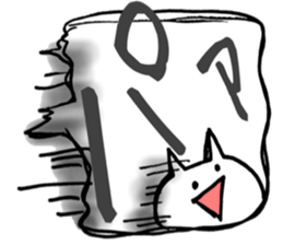 Used face and character cat sticker #7118103