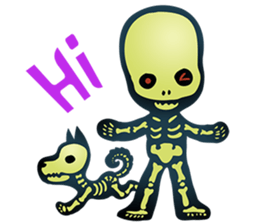 Baby skeleton / phee dek sticker #7118232