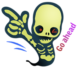 Baby skeleton / phee dek sticker #7118236