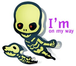 Baby skeleton / phee dek sticker #7118241